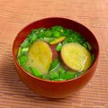 島子☆'s cooksnap of when they made さつま芋と生ニラのお味噌汁.