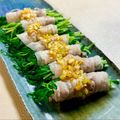 いなばっくす☆'s cooksnap of when they made レンジで簡単！豆苗の豚肉巻き香味ソース.