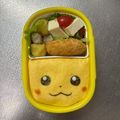 Chaaa_room's cooksnap of when they made 簡単キャラ弁☆どあっぷピカチュウ弁当♪.