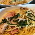 クック☆やーっ！'s cooksnap of when they made 春菊とベーコンのスパゲッティ.