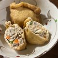 みかたんキッチン's cooksnap of when they made ＊豆腐と挽肉で油揚げの五目巾着煮＊.