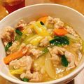 いやんのん＊'s cooksnap of when they made 豚バラ白菜のあんかけ中華丼.