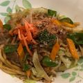 きなぺこあずみん's cooksnap of when they made めんつゆ味の焼きうどん.