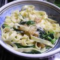 ムカルナス's cooksnap of when they made エビとほうれん草のクリームパスタ.