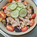 PEPE Ｔ's cooksnap of when they made 夏♪♪豚しゃぶと香味揚げなすの冷やし中華.