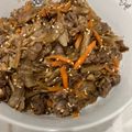 ♡me_mama♡'s cooksnap of when they made 牛肉とごぼうと人参のしぐれ煮。お弁当にも.