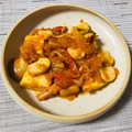 まーちゃろう's cooksnap of when they made 秘伝ソース☆はんぺんとエリンギエビチリ風.