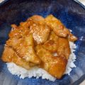 ミケネコキング's cooksnap of when they made 厚切りで！こってり♡スタミナ豚バラ丼.