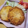 ♡ナムギュ♡'s cooksnap of when they made 衣が剥れない☆サクサクのハムカツ☆.