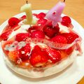 ikihana's cooksnap of when they made ゼリーと二層のいちごのレアチーズケーキ♪.