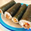 papikun's cooksnap of when they made キンパ☆恵方巻きにも♪.