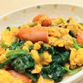 イエローバード's cooksnap of when they made 中華風ソーセージとほうれん草の炒めもの♪.