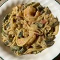 ame-ikuru's cooksnap of when they made 野菜たっぷり♡濃厚海老クリームパスタ.