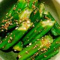 kose's cooksnap of when they made オクラの胡麻和え.