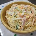 とりけらとっぷす's cooksnap of when they made まるでデリの味！絶品なめらかサラスパ.