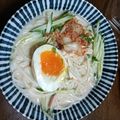 おざぶろう's cooksnap of when they made レンジで爆速♪鶏とキムチの豆乳そうめん.