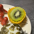 ★なみ☆'s cooksnap of when they made 食べる部分が多いキウイの芯の取り方.