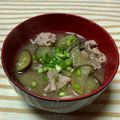 クックWZ3WQY☆'s cooksnap of when they made 簡単♪＊なすと豚のお味噌汁＊.