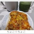 ちょこ☆ちょこ's cooksnap of when they made キムチ・納豆・チーズのピザ風トースト！.