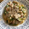 秀狼1011's cooksnap of when they made 簡単ランチ❇️小松菜クリームパスタ.