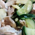 おぉぱ's cooksnap of when they made 鶏もも肉とキュウリと新生姜の炒めもの.