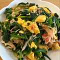 ポメちょん's cooksnap of when they made カニカマと卵とほうれん草の三色炒め.