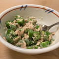 ねみねみ's cooksnap of when they made 冷凍オクラで◎オクラとツナのめんマヨ和え.