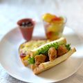 かっちゃん杉's cooksnap of when they made 朝食に♪唐揚げでサンドイッチ.