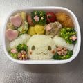 Chaaa_room's cooksnap of when they made シナモンロールのリボンマジック＊キャラ弁.
