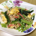 まりっコぐらし's cooksnap of when they made 小松菜とカニカマのふんわり卵炒め.
