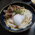 SaoriMathu's cooksnap of when they made 丸亀製麺のぶっかけうどん！牛とろ玉うどん.