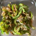 なゆひーママ's cooksnap of when they made レンジで簡単!!ゴーヤのおひたし.