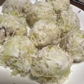 チビねこ12's cooksnap of when they made フライパンde簡単♡春キャベツの花焼売.