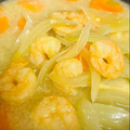 さんちゃん（╹◡╹）'s cooksnap of when they made むきエビと玉ねぎの味噌汁.