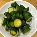 ママメイン！時々子供's cooksnap of when they made 簡単おいしい3分で出来るきゅうりの漬け物.