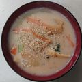 クックパパット's cooksnap of when they made ごま風味のミルクみそ汁.