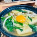 料理男子部🍻's cooksnap of when they made 鶏肉とキノコの月見蕎麦（うどん）.