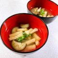 みぽぽ37's cooksnap of when they made なすと油揚げのみそ汁.