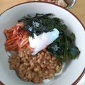 あーこ's cooksnap of when they made 1人暮らしの簡単ランチ　納豆キムチうどん.