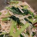 Blue's cooksnap of when they made 簡単☆もやしと小松菜のナムル.