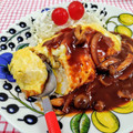 在宅勤務のおじさん's cooksnap of when they made ふわとろオムライス♡~きのこデミソース~.