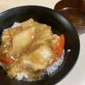 papikun's cooksnap of when they made 【楽めし】白菜と卵の中華丼.
