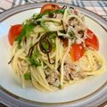 よしよしのキッチン☆'s cooksnap of when they made 簡単！ツナと塩昆布の和風冷製パスタ.