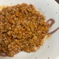 あやママ99's cooksnap of when they made 5分でハンバーグ丼！合挽き肉と玉ねぎ炒め.