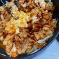 mahotere's cooksnap of when they made ホットプレートで簡単⭐︎チーズダッカルビ.