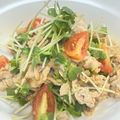 岡山県料理サークルちゃお〜's cooksnap of when they made 豚バラとトマトとかいわれのわさび醤油和え.