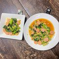 s06007's cooksnap of when they made 小松菜とお魚ソーセージの卵炒め.