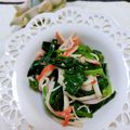 みっちゃん❇️68's cooksnap of when they made ほうれん草とカニかまサッパリ和え物.