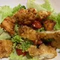 海外単身赴任オヤジ's cooksnap of when they made 鶏の唐揚げ再利用で野菜たっぷりサラダ♪.