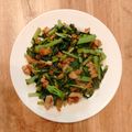 neko＊and…'s cooksnap of when they made 大根葉と豚バラの炒め物.